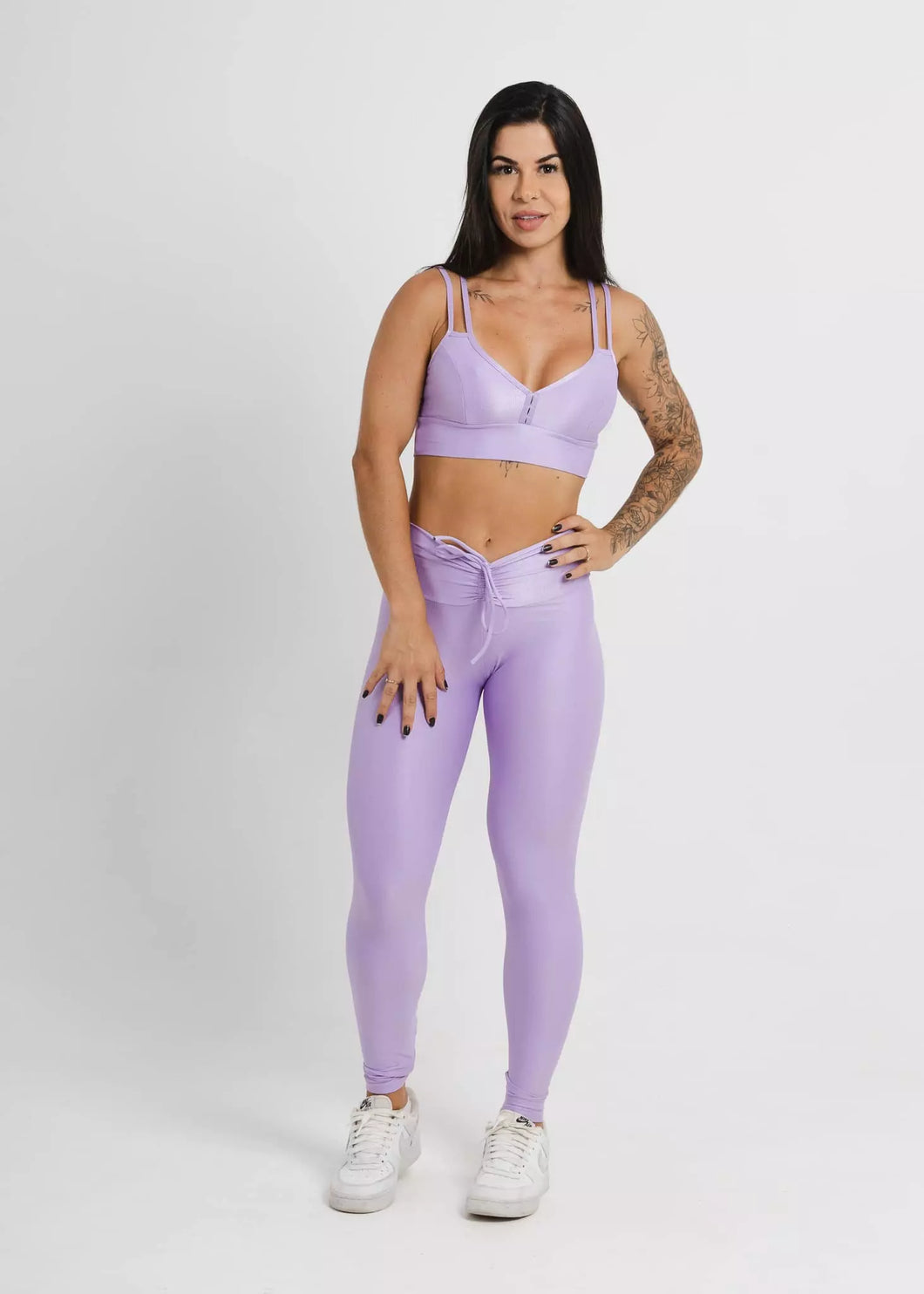 Baby Metallic Purple Scrunch Butt Long Set