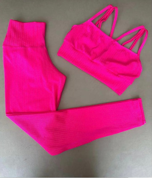 Neon Metallic Pink Long Set