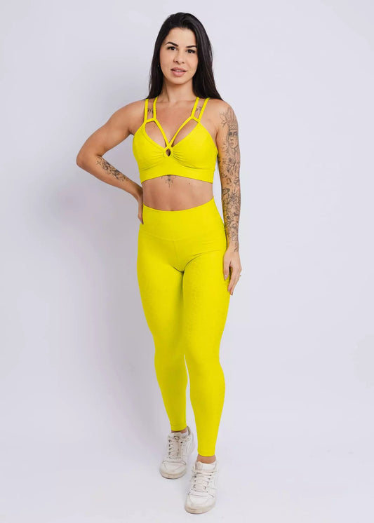 Yellow Leopard Long Set